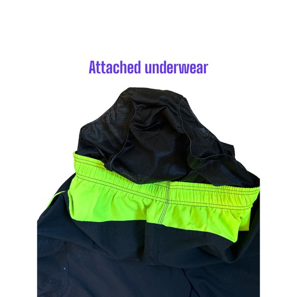 Speedo Men's Bathing Suit Long Trunks - Size Large - Black - Picture 5 of 5